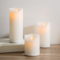 D8 H10 pillar ivory holiday led candle flameless